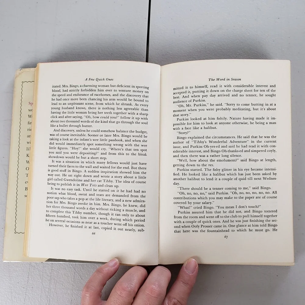 A Few Quick Ones P.G. Wodehouse 1959 First Printing Hardcover Dust Jacket Bacon